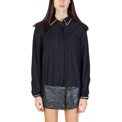 Vila Clothes – Schwarze Viskosebluse