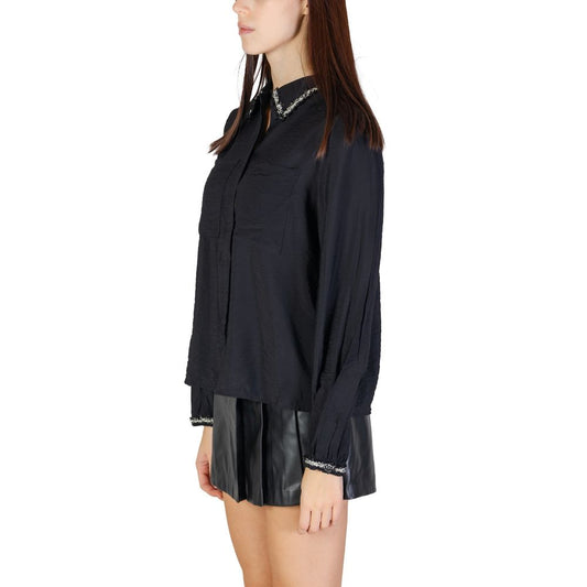Vila Clothes – Schwarze Viskosebluse