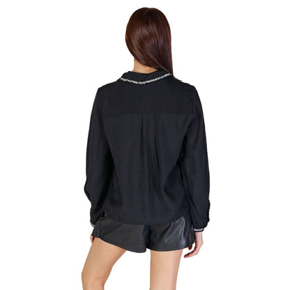 Vila Clothes – Schwarze Viskosebluse