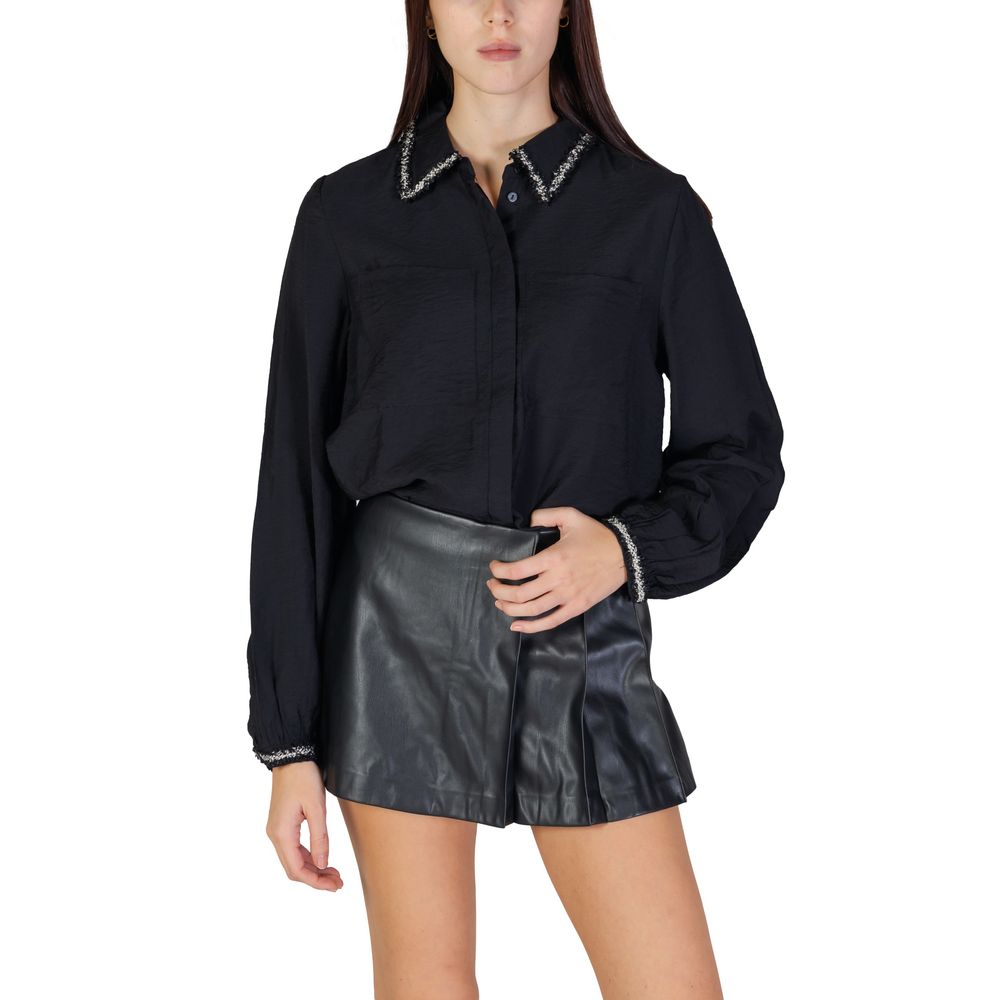 Vila Clothes – Schwarze Viskosebluse