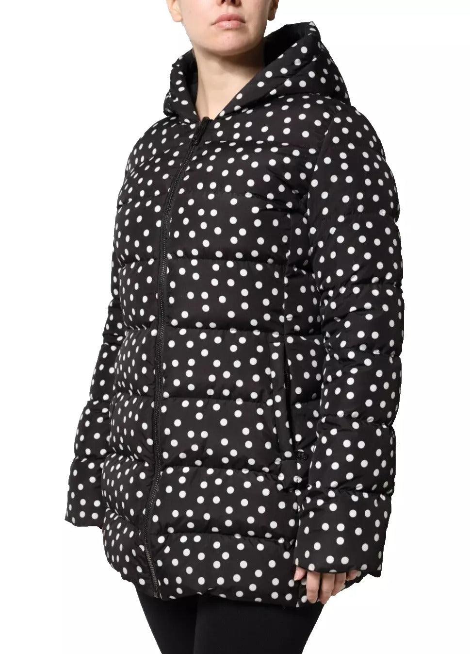 Dolce &amp; Gabbana – Wendejacke aus schwarzem Polyester mit Kapuze