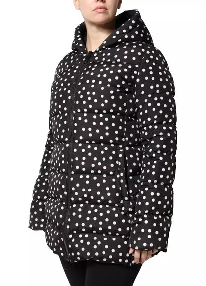 Dolce &amp; Gabbana – Wendejacke aus schwarzem Polyester mit Kapuze