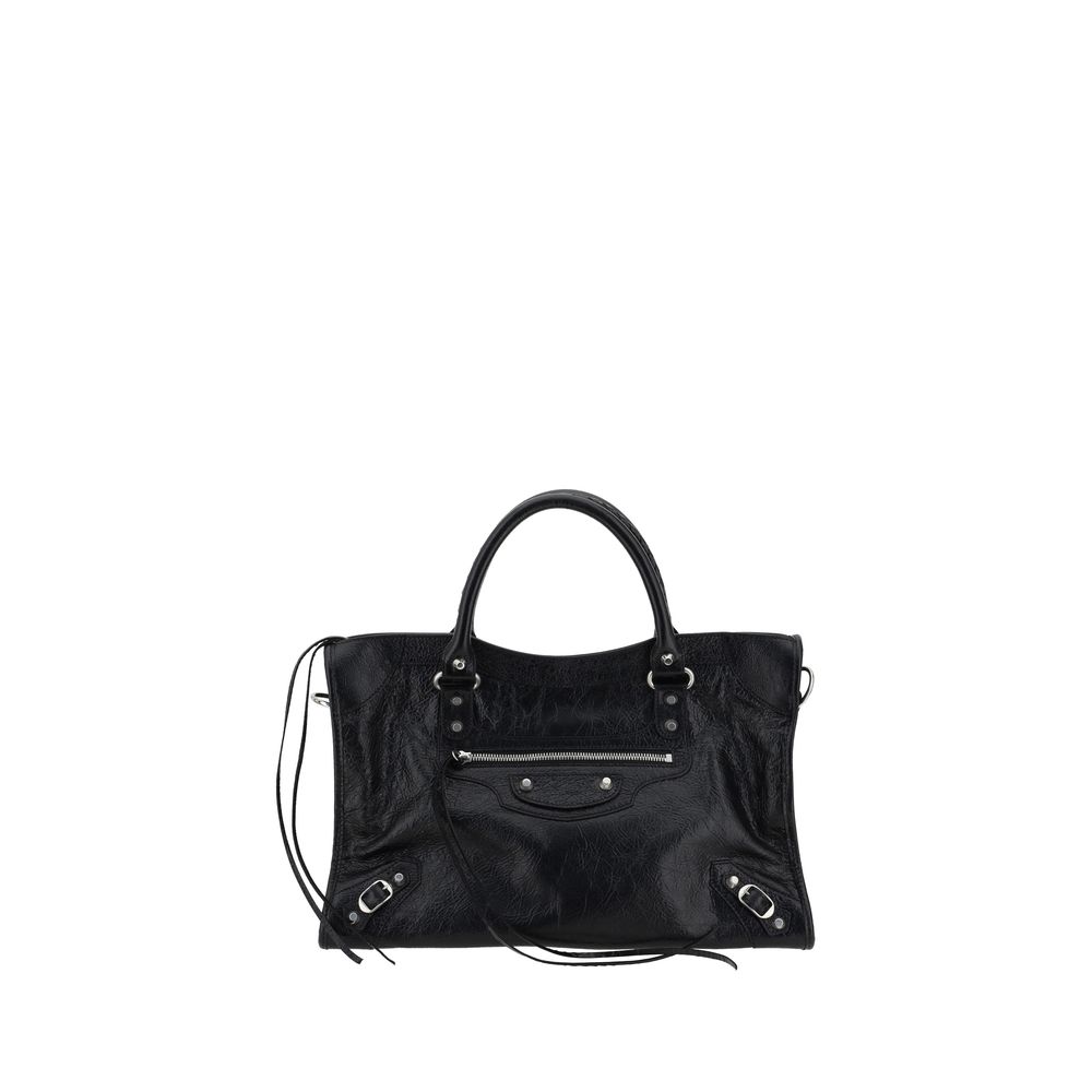 Balenciaga Schultertasche aus schwarzem Lammleder (Ovis Aries Aries)