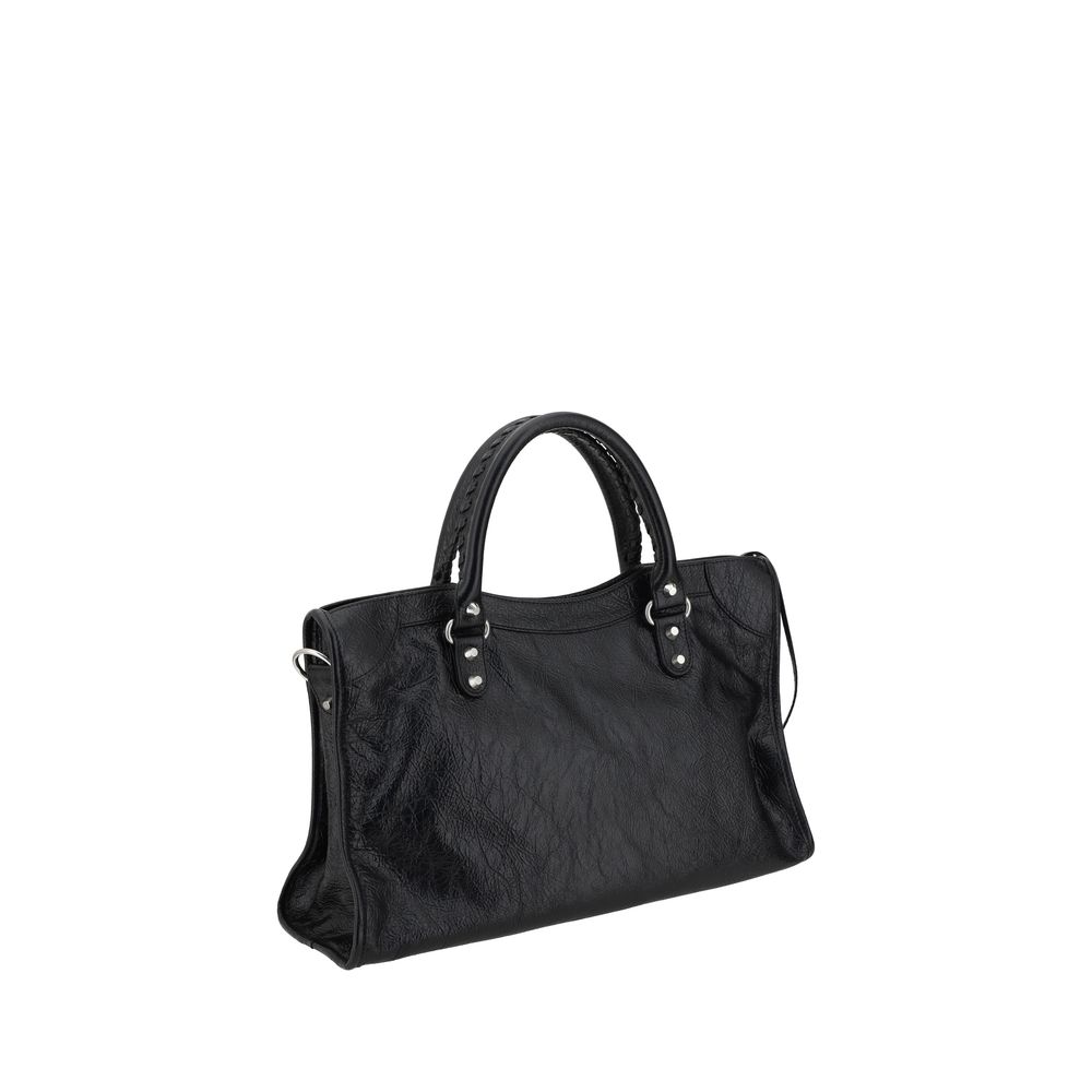 Balenciaga Schultertasche aus schwarzem Lammleder (Ovis Aries Aries)