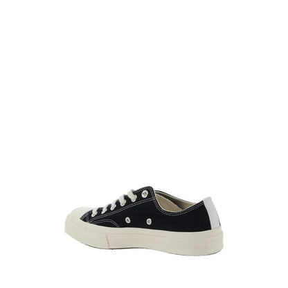 Comme Des Garçons Play x Converse Schwarze Gummisneaker mit niedrigem Schaft