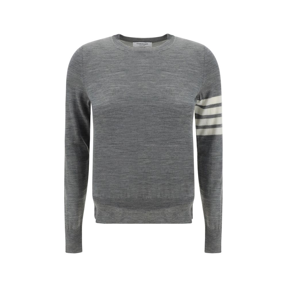 Thom Browne Graues Fleece-Sweatshirt aus Wolle