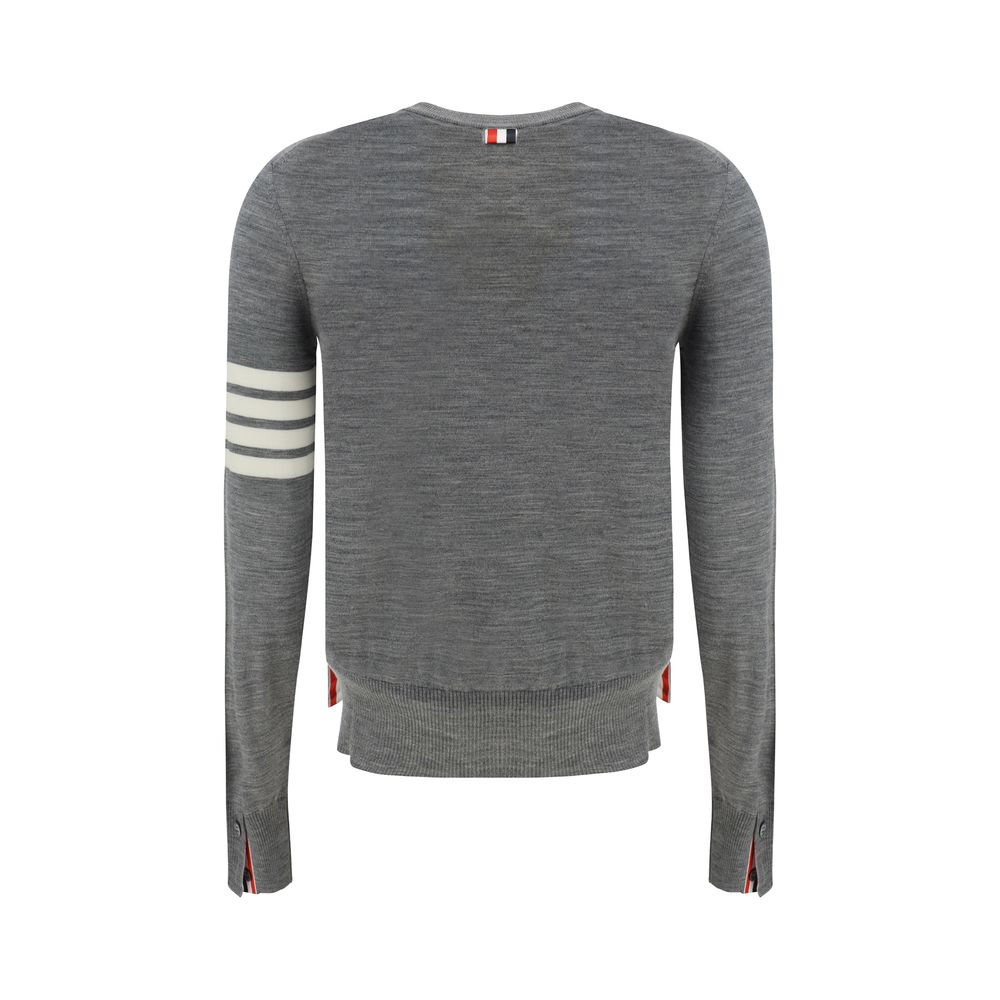 Thom Browne Graues Fleece-Sweatshirt aus Wolle