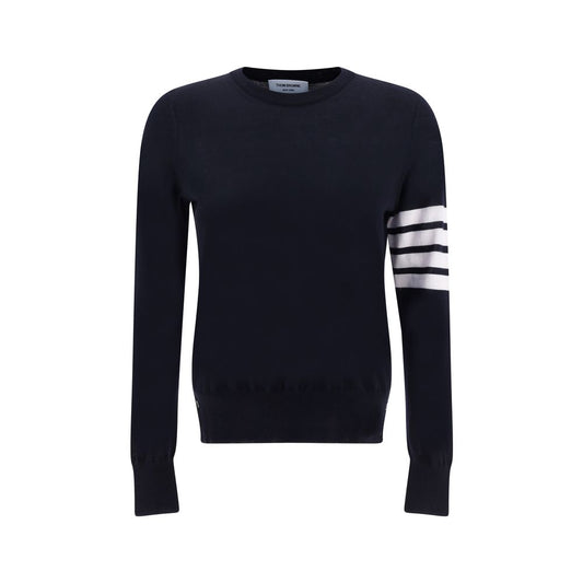 Thom Browne blaues Fleece-Sweatshirt aus Wolle