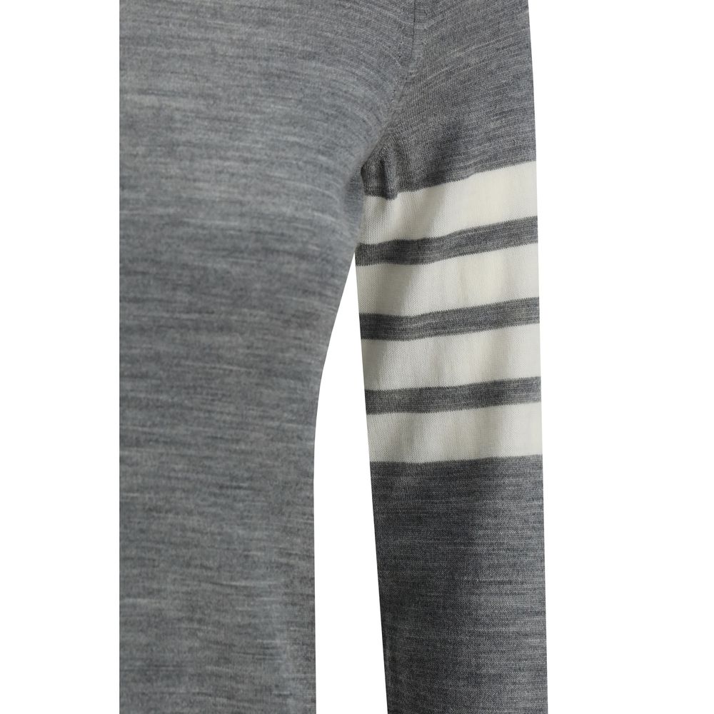 Thom Browne Graues Fleece-Sweatshirt aus Wolle