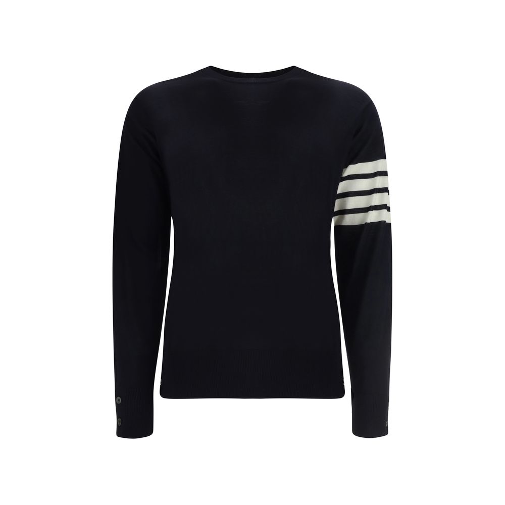 Thom Browne blaues Fleece-Sweatshirt aus Wolle