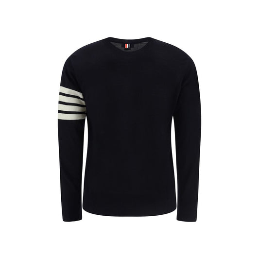 Thom Browne blaues Fleece-Sweatshirt aus Wolle