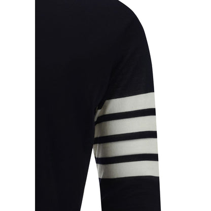 Thom Browne blaues Fleece-Sweatshirt aus Wolle