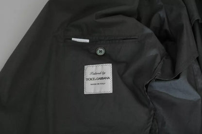 Dolce &amp; Gabbana – Einreihiger formeller Blazer aus grauer Baumwolle