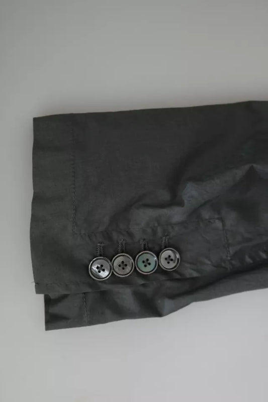 Dolce &amp; Gabbana – Einreihiger formeller Blazer aus grauer Baumwolle