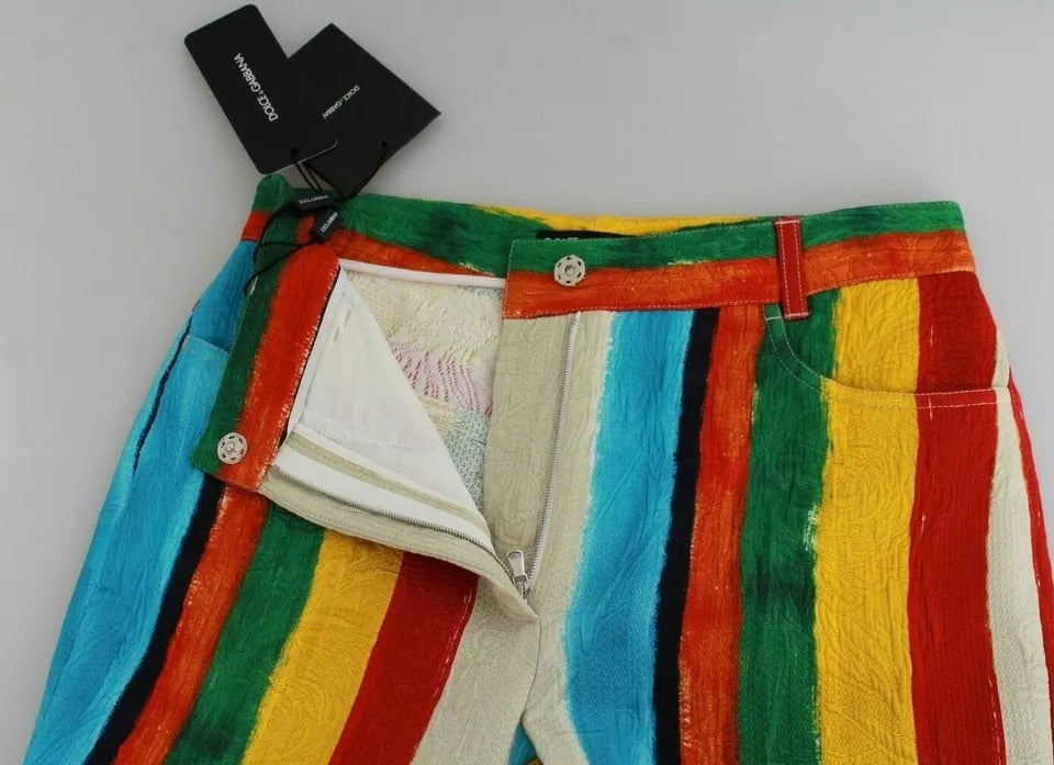 Mehrfarbige, ausgestellte Riga Pittorica-Hose von Dolce &amp; Gabbana