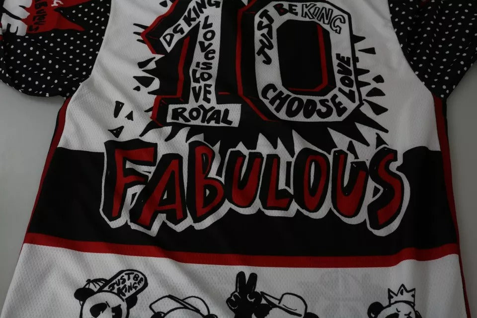 Dolce &amp; Gabbana – Weißes T-Shirt aus Polyester mit King-Panda-Print