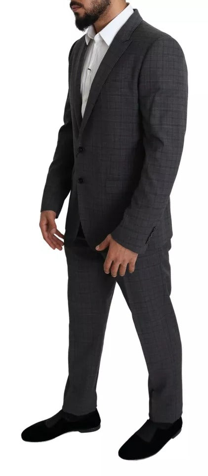 Dolce &amp; Gabbana Grauer 2-teiliger MARTINI-Anzug aus Wolle für Herren