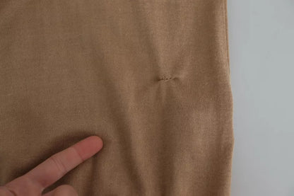 Dolce &amp; Gabbana Beige Rollkragenpullover aus Kaschmir-Seide