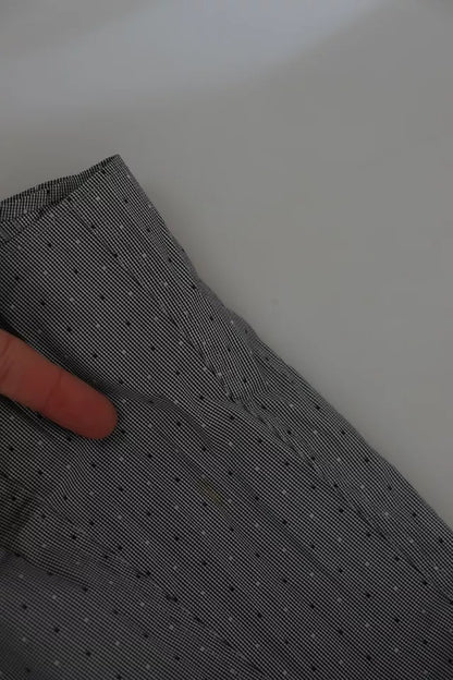 Dolce &amp; Gabbana Graues, halb tailliertes, gepunktetes SICILIA-Hemd