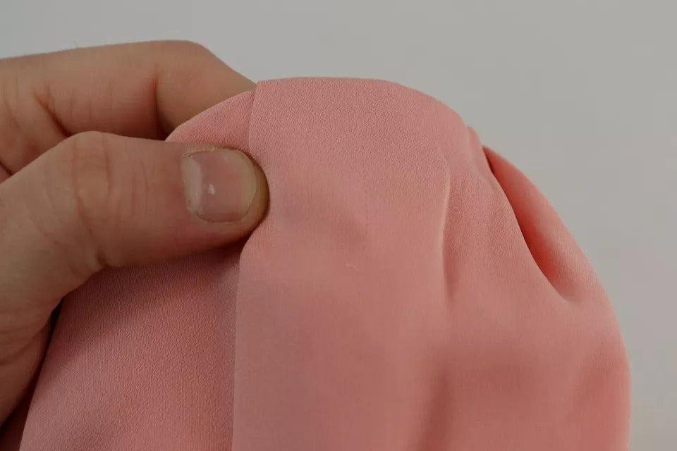 Dolce &amp; Gabbana – Trägerloses Midi-Etuikleid aus Stretch-Seide in Rosa