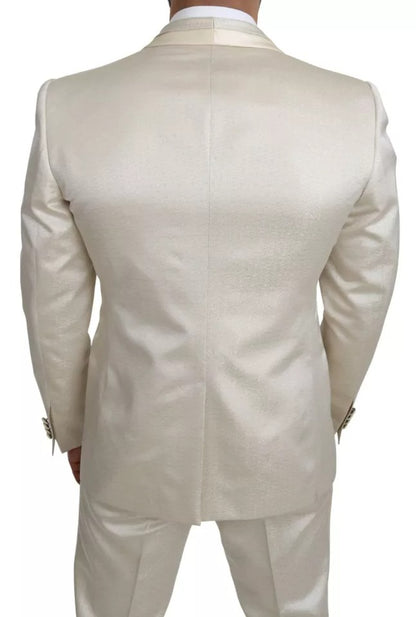 Dolce &amp; Gabbana Beige Wollcreme 3-teiliger SICILIA-Schalanzug