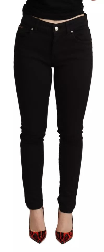 Dolce &amp; Gabbana – Schwarze Skinny-Jeans aus Baumwollstretch