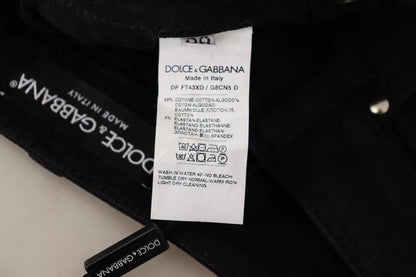 Dolce &amp; Gabbana – Schwarze Skinny-Jeans aus Baumwollstretch