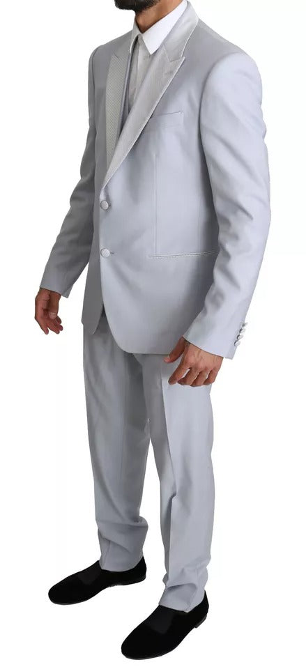 Dolce &amp; Gabbana Hellblauer 3-teiliger Anzug aus Wolle SICILIA