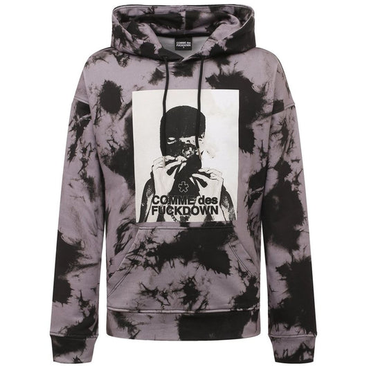 Comme Des Fuckdown Grauer Baumwoll-Herrenpullover mit Kapuze
