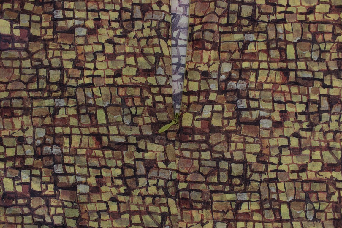 Dolce &amp; Gabbana – Mehrfarbiges Seidenblusen-T-Shirt mit Mosaik-Print