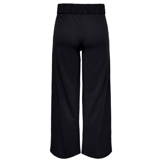 Jacqueline De Yong Black Polyester Casual Pants