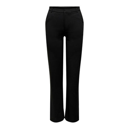 Jacqueline De Yong Black Elastane Casual Pants