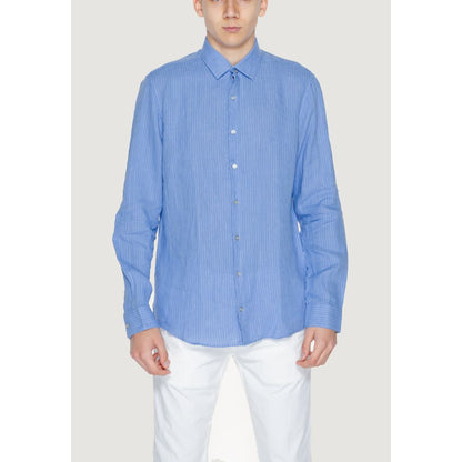 Calvin Klein – Blaues Leinenhemd
