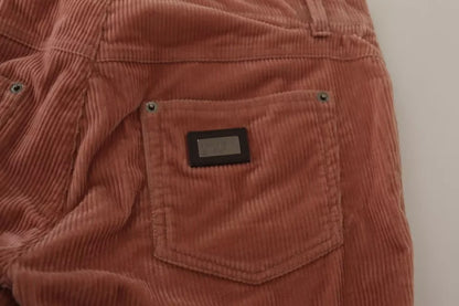 Dolce &amp; Gabbana – Rosafarbene Skinny-Jeans aus Baumwollcord