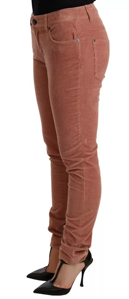 Dolce &amp; Gabbana – Rosafarbene Skinny-Jeans aus Baumwollcord