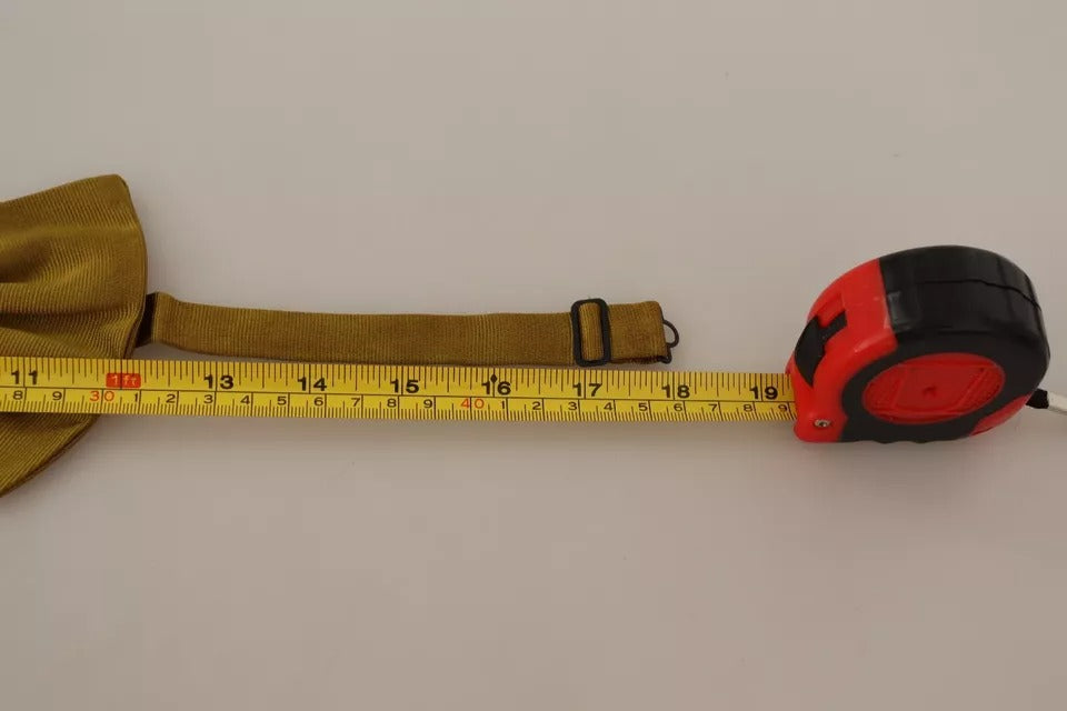 Dolce &amp; Gabbana – Fliege mit Schmetterlingsmotiv, 100 % Seide, Senfgelb