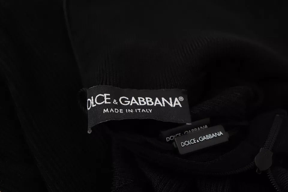 Dolce &amp; Gabbana – Schwarzer Rollkragenpullover in Slim Fit