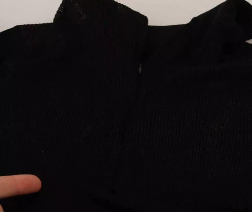 Dolce &amp; Gabbana – Schwarzer Rollkragenpullover in Slim Fit