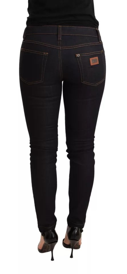 Dolce &amp; Gabbana – Slim Fit-Jeans aus Stretch-Baumwolle in Blau