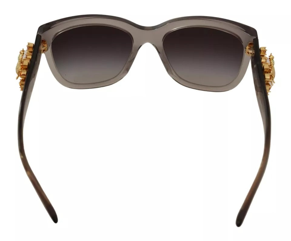 Dolce &amp; Gabbana DG 4247-BF Sonnenbrille aus Acetat mit transparenter Verzierung und Kristallen