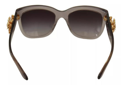 Dolce &amp; Gabbana DG 4247-BF Sonnenbrille aus Acetat mit transparenter Verzierung und Kristallen