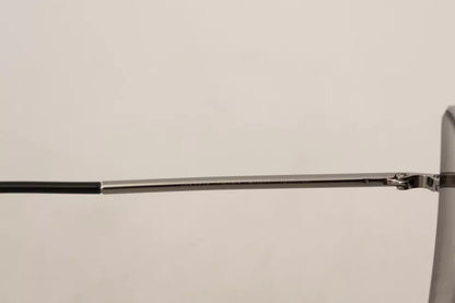 Dolce &amp; Gabbana DG2212 – Sonnenbrille mit ovalem Metallrahmen und Spitzenlogo in Schwarz und Silber