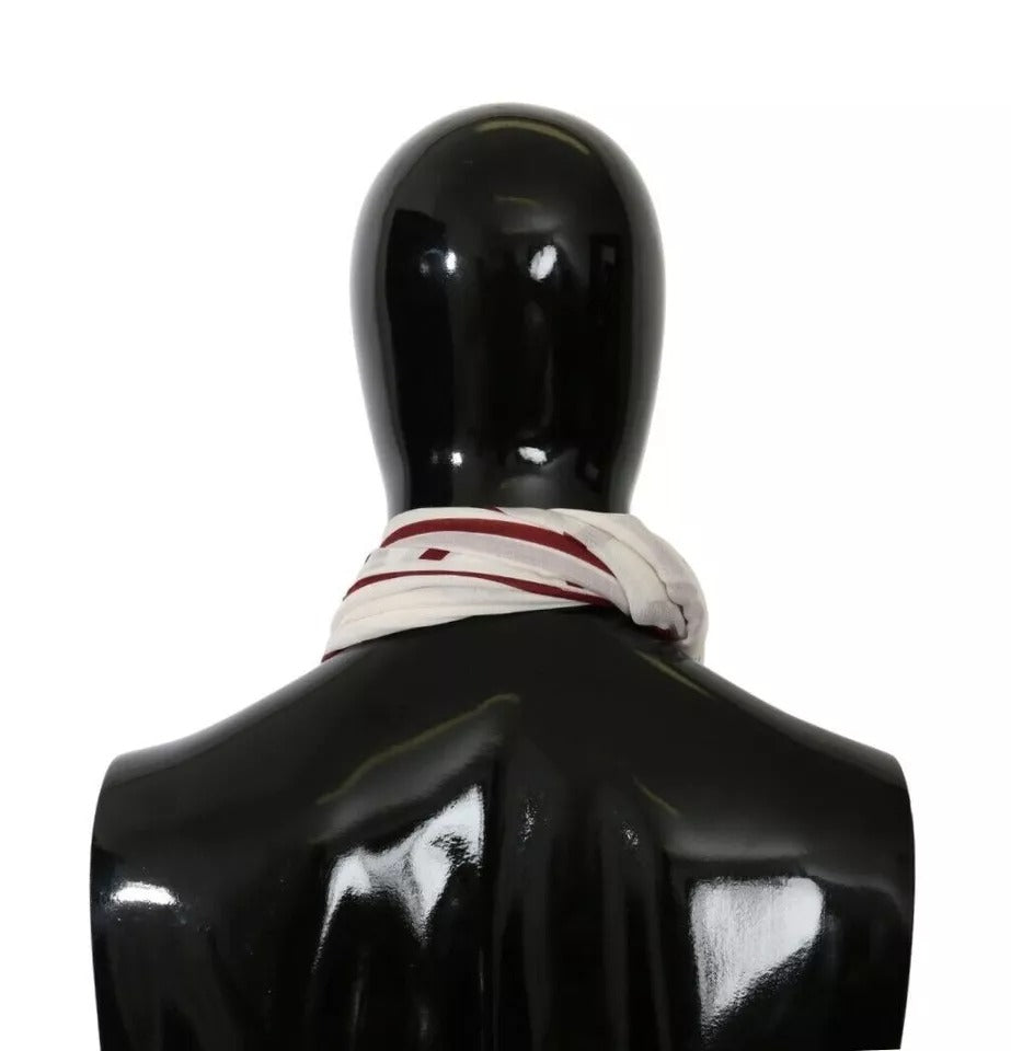 Dolce &amp; Gabbana – Modalschal mit weißem und rotem Aufdruck