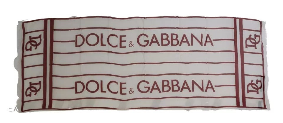 Dolce &amp; Gabbana – Modalschal mit weißem und rotem Aufdruck