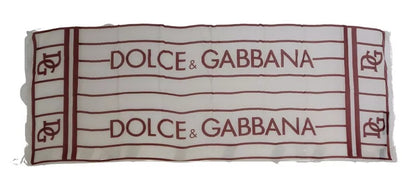 Dolce &amp; Gabbana – Modalschal mit weißem und rotem Aufdruck