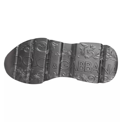 Dolce &amp; Gabbana DAYMASTER Sneakers aus Leder in Weiß und Silber Herren Schuhe