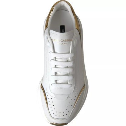 Dolce &amp; Gabbana DAYMASTER Sneakers aus Leder in Weißgold Herren Schuhe