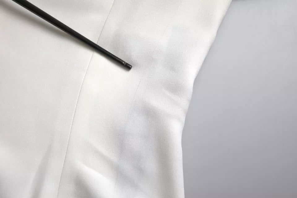 Dolce &amp; Gabbana – Weißes Viskose-Oberteil mit Rundhalsausschnitt und kurzen Ärmeln