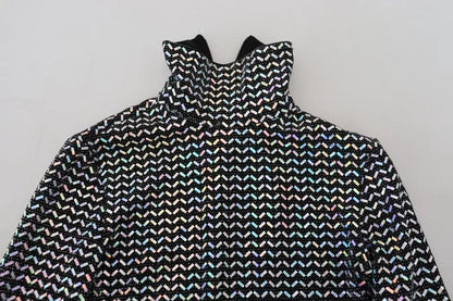 Dolce &amp; Gabbana – Schwarzes, verziertes, figurbetontes Minikleid aus Nylon