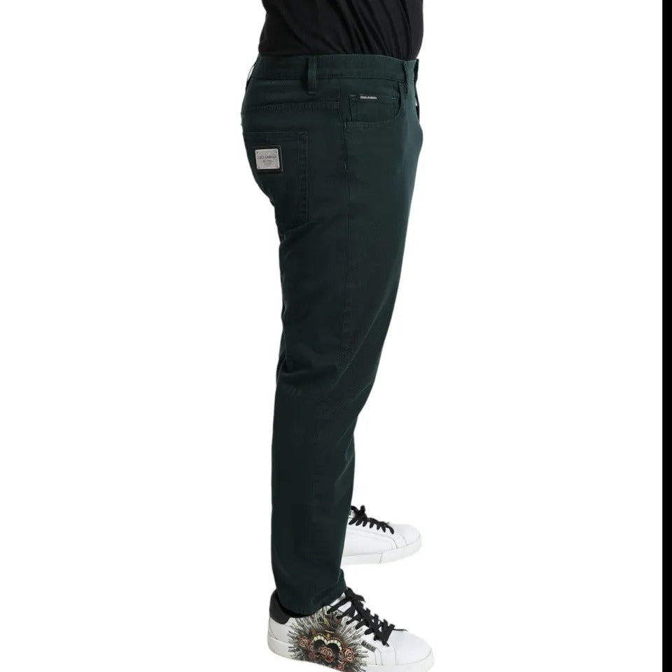Dolce &amp; Gabbana Grüne Skinny-Jeans aus Baumwollstretch für Herren